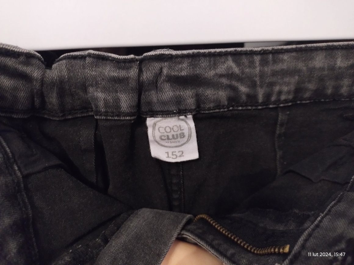 Spódniczka jeans szara rozm.152 "SMYK"