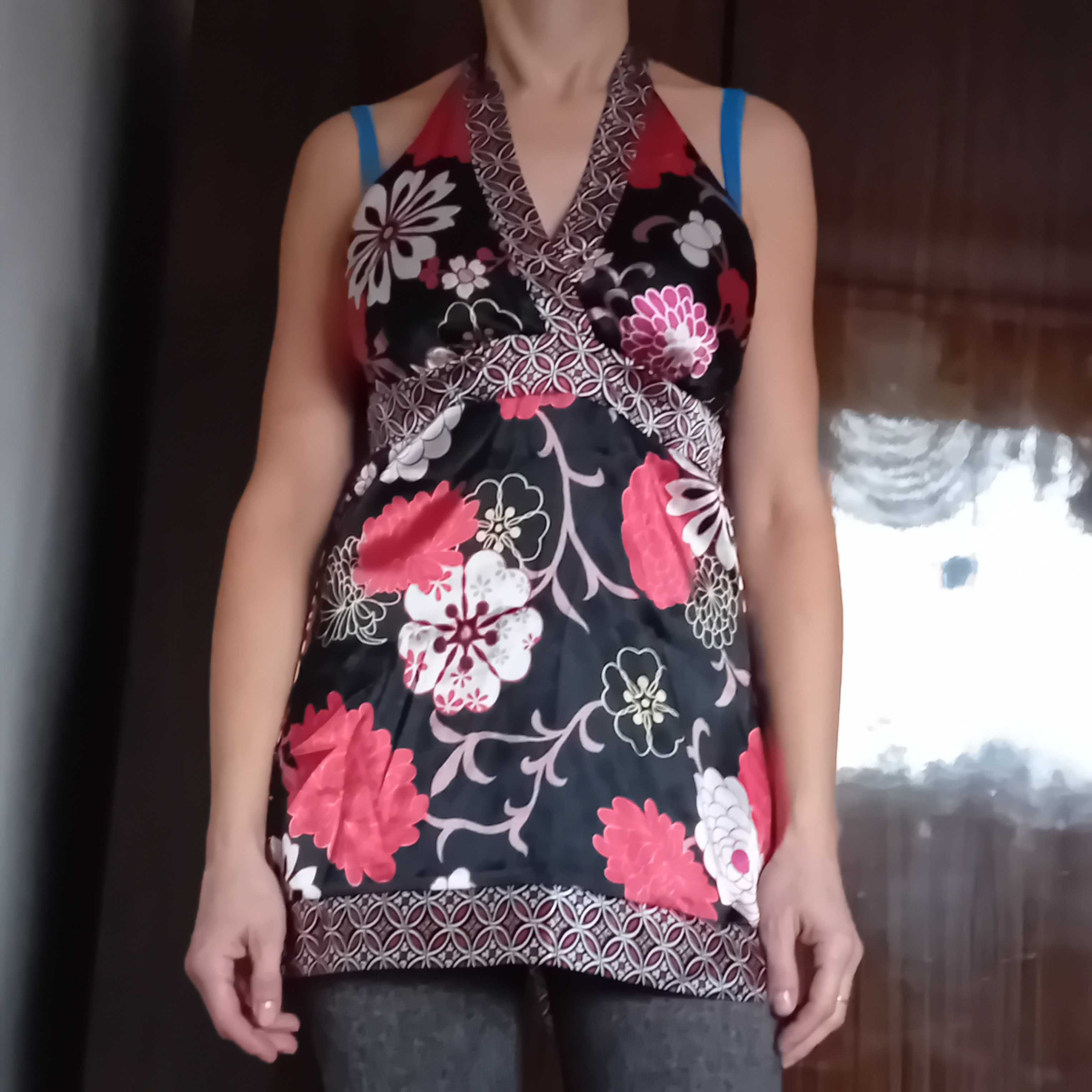 bluzka bez szelek top 40 42 satyna