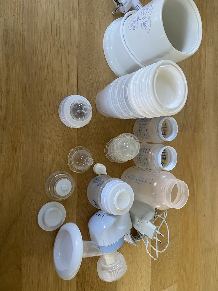 Philips avent zestaw laktator butelki smoczki podgrzewacz