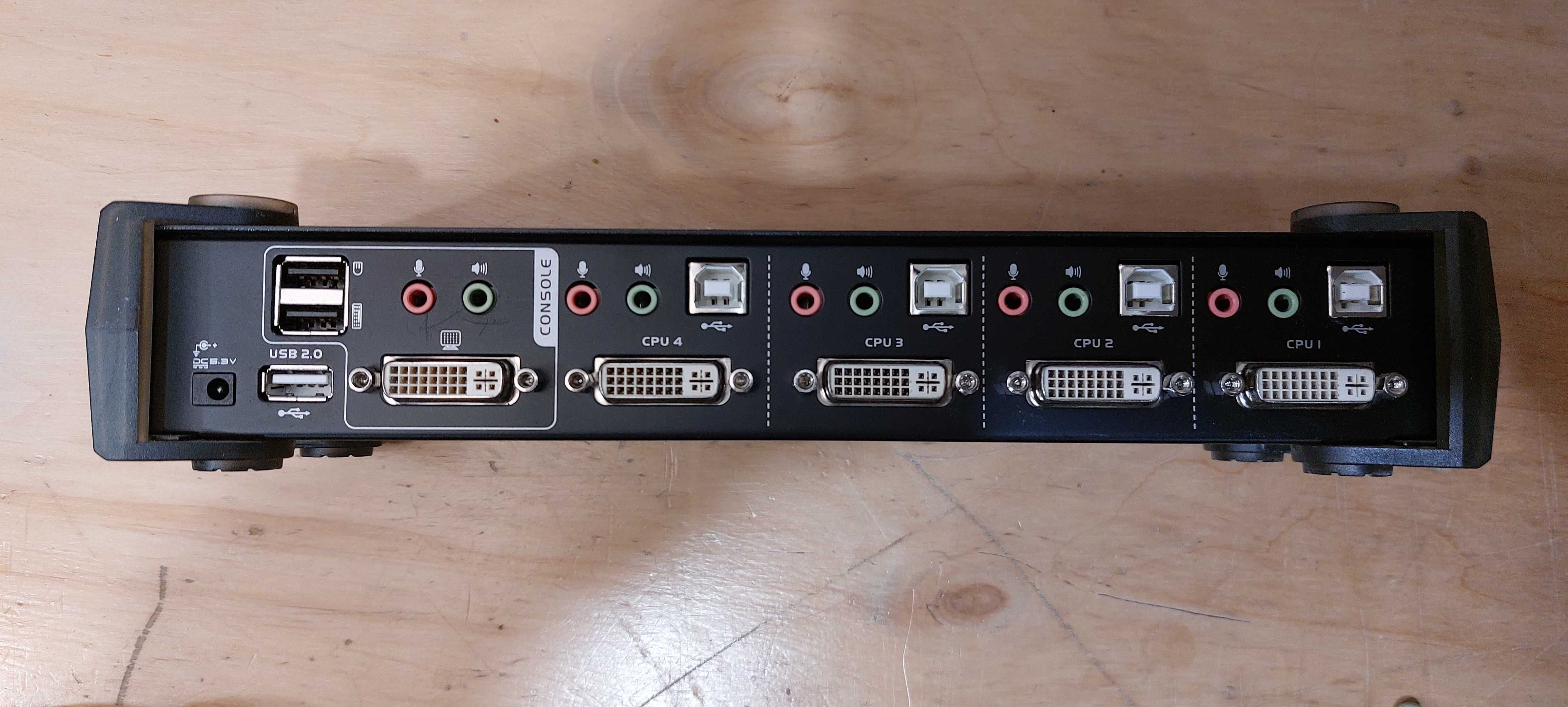 4-portowy przełącznik KVMP USB DVI/Audio Aten CS-1764A 1920x1200