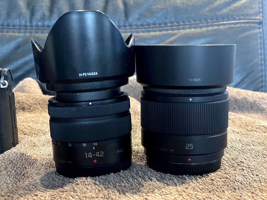 Bezlusterkowiec Panasonic Lumix g7 + obiektyw 14-42 + 25mm f1.7