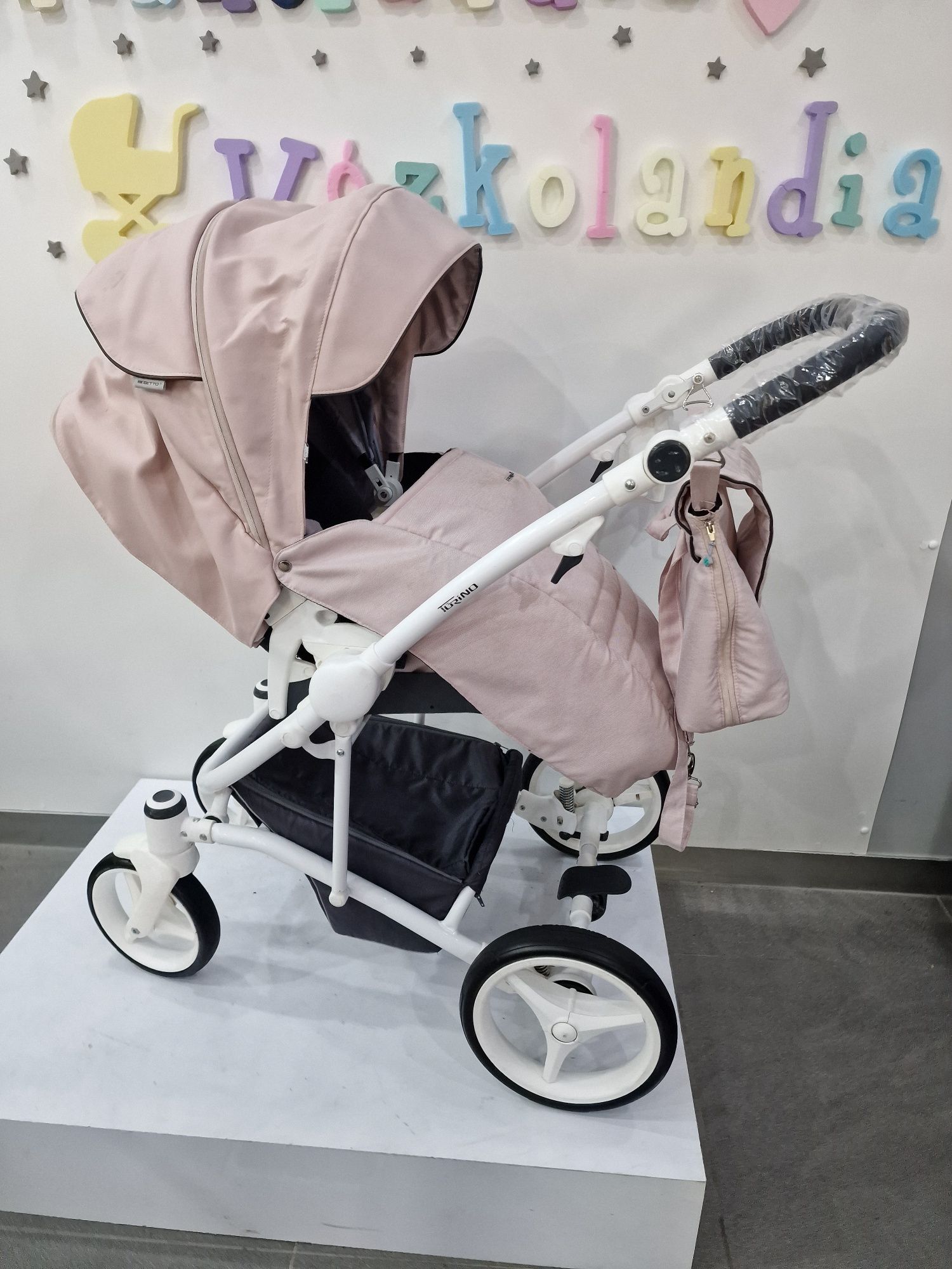Wózek dziecięcy dla dziewczynki bebetto torino różowy Wysyłka