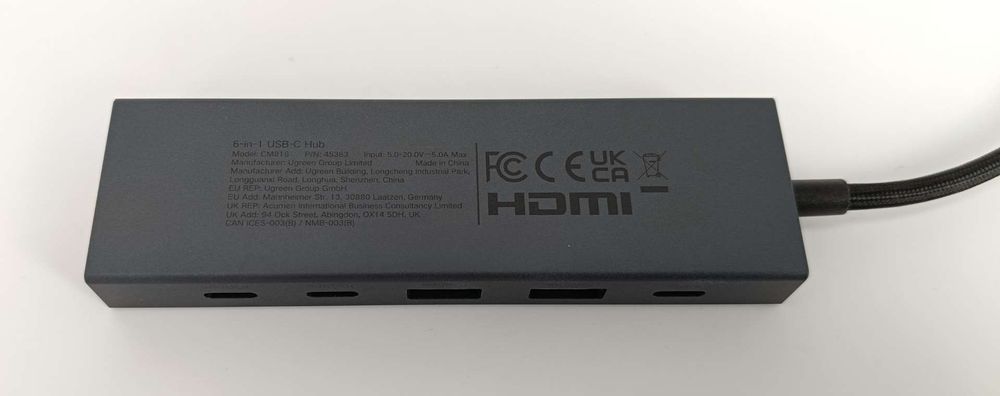 UGREEN CM818 Hub USB-C 6 w 1 z HDMI 4K 60Hz,2x USB-A 10Gb/s,2x USB-C