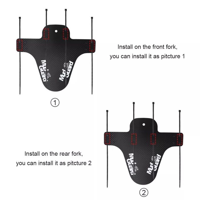 Болотники, бризковики Mud Guard Carbon Black