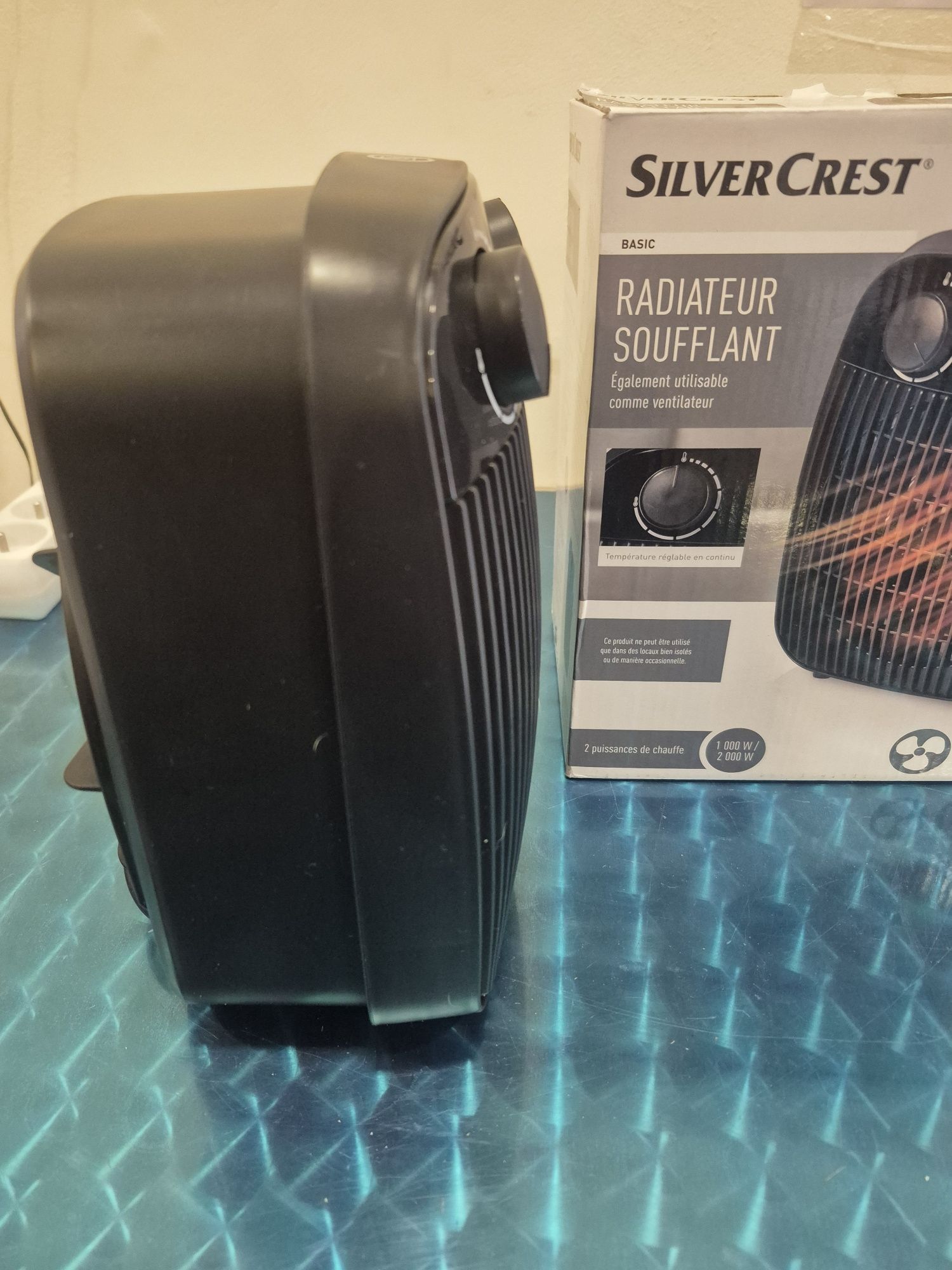 Termowentylator Silvercrest SHL 2000 B1, mały czarny