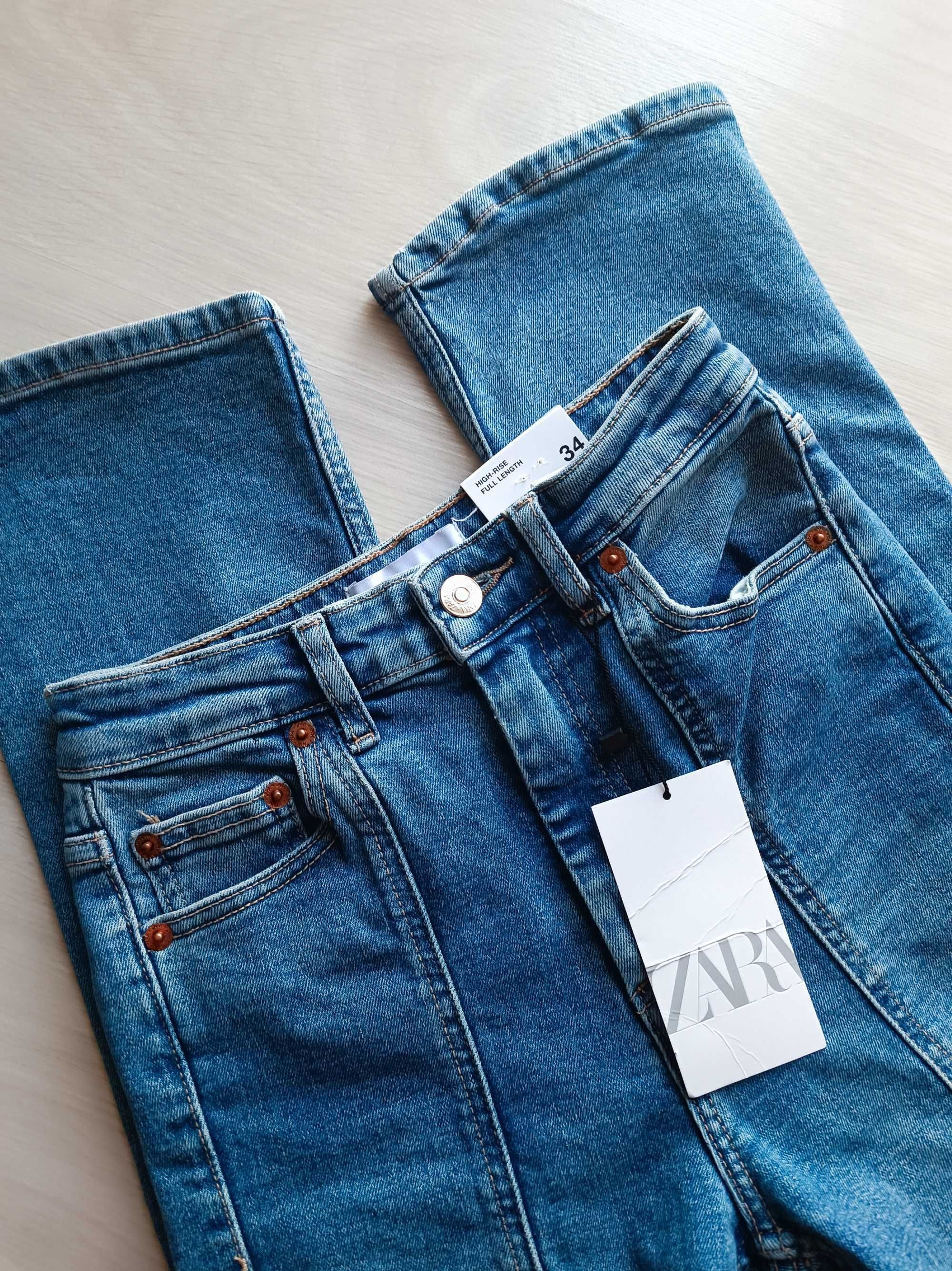 Круті Джинси Zara split slim С разрезами джинсы з розрізами