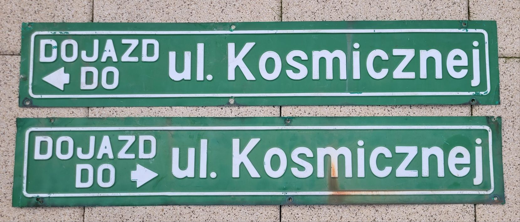 Tablica uliczna kosmiczna prl katowice nie emalia szyld