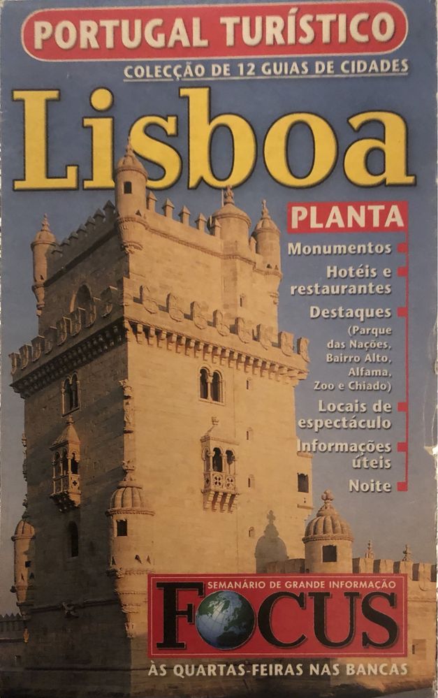 Mapa guia de Lisboa-Revista Focus