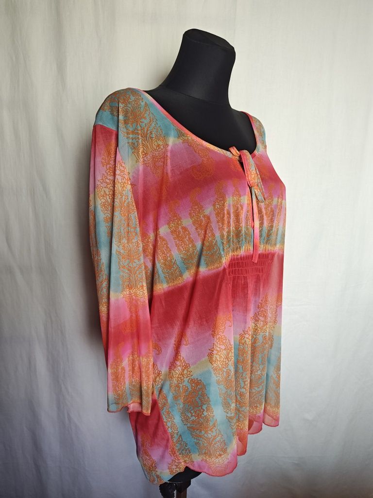 Bluzka Boho kolorowa cienka made in Lithuania XL / 42