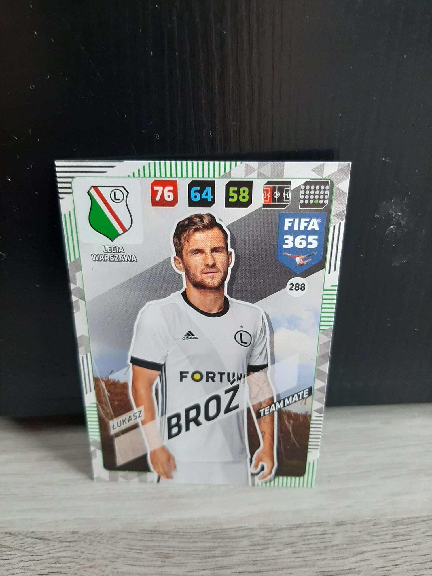 Karta Łukasz Broz nr 288 FIFA365