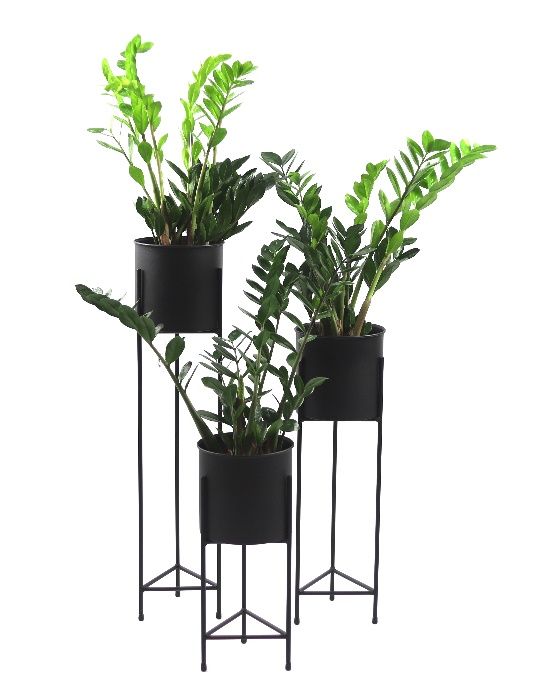 Kwietnik Metalowy Stojak z donicą FIORI 70cm loft