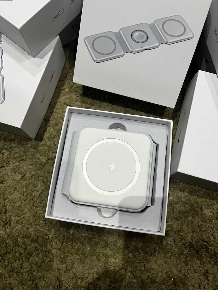 Carregador Triplo Magsafe + Apple Watch + Wireless