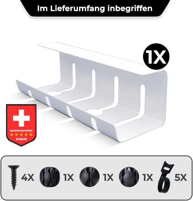 Kanał na kable pod biurko organizer półka 626