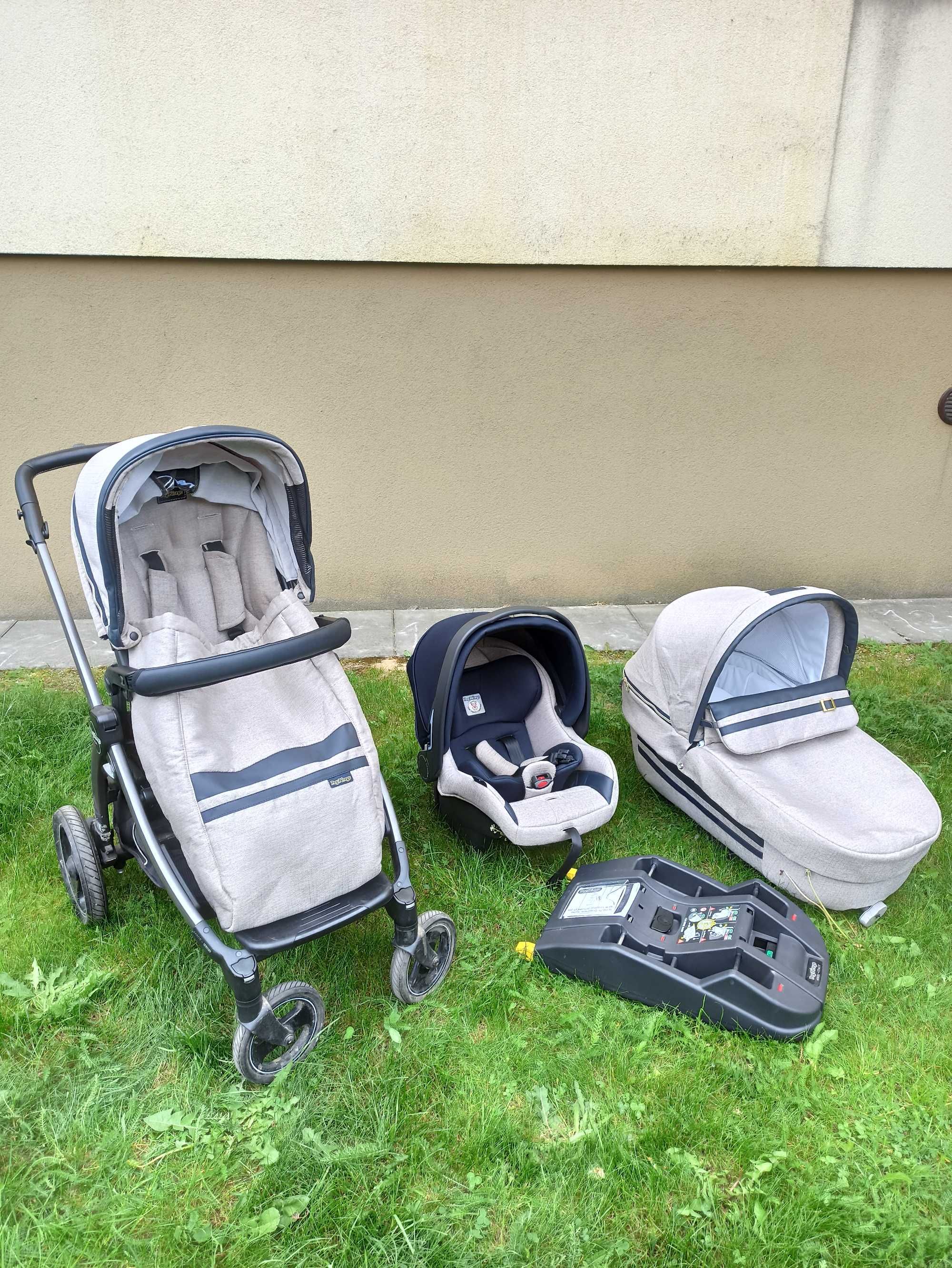 Wózek Peg Perego book s Luxe Ecru 3w1 + baza isofix