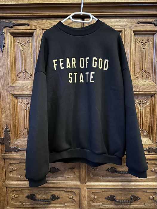 Fear of God Essentials Fleece Crewneck 'Black' FW24 | Certilogo