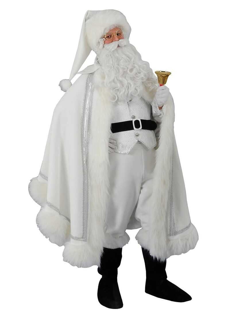 Traje de Pai Natal Branco Profissional