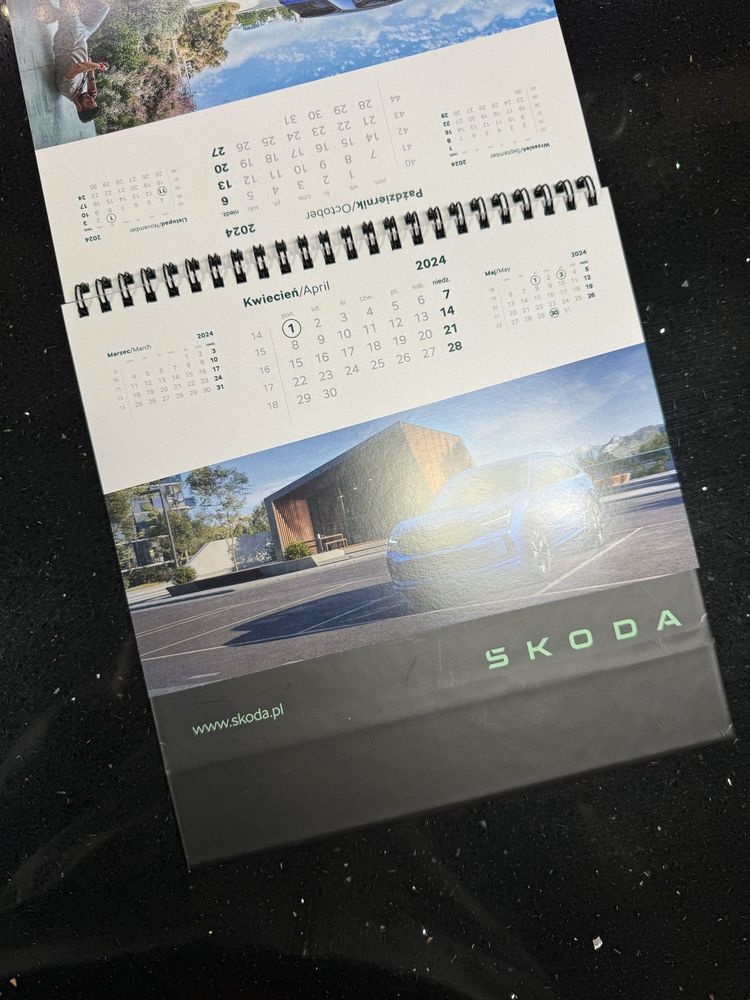 Kalendarz na biurko Škoda 2024