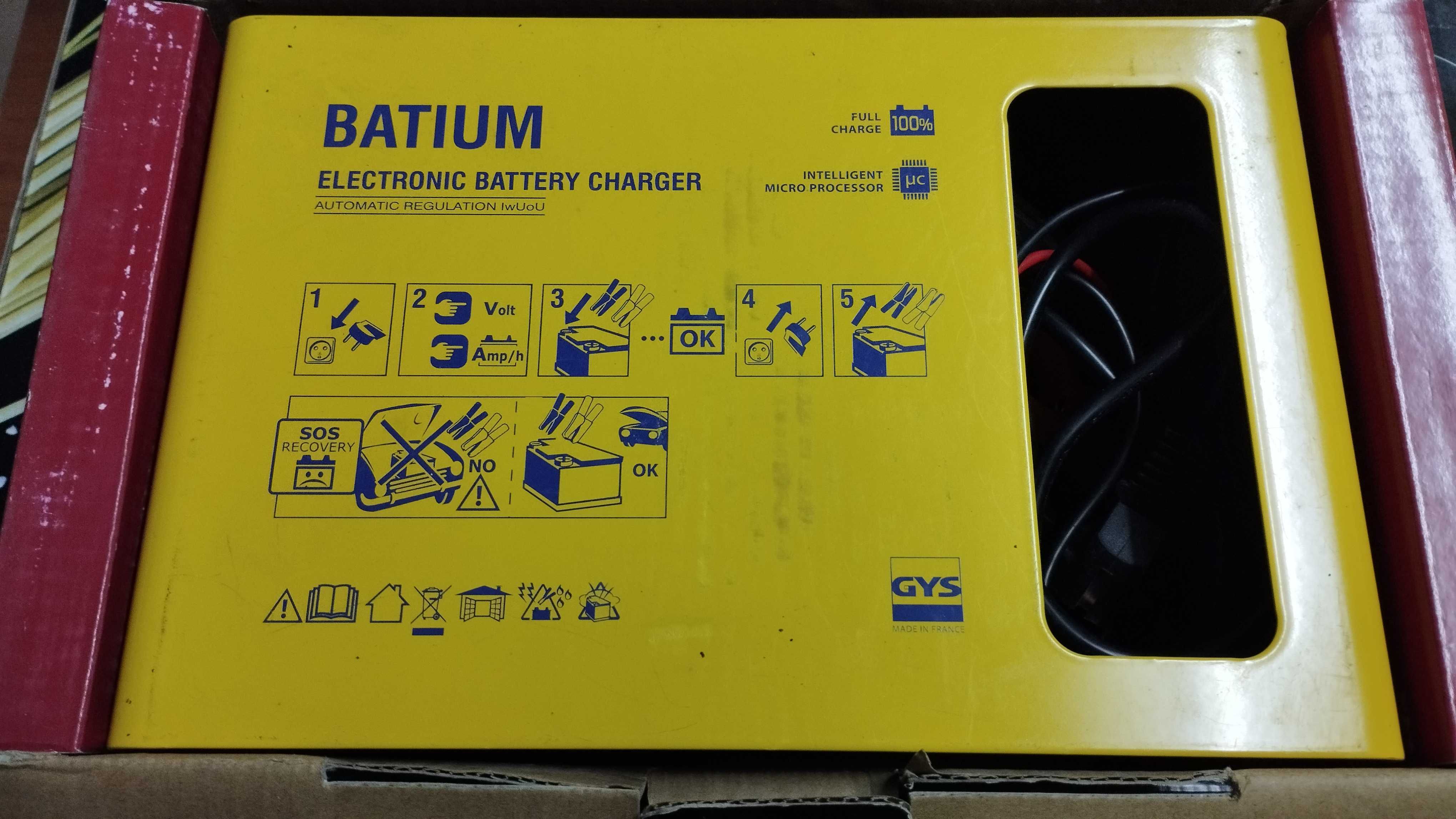 NOVO - GYS BATIUM 15.24 Carregador de Baterias Auto Portatil