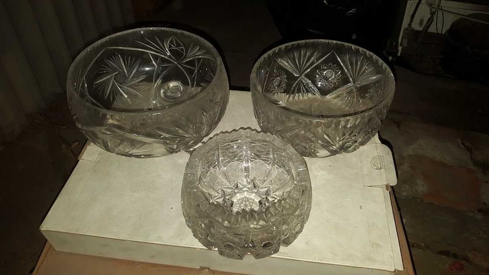 Patera kryształowa z okresu PRL