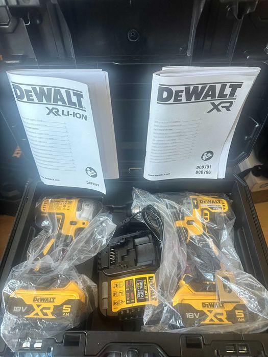 Zestaw Narzędzi Dewalt Dcd796+Dcf887 2x5,0Ah Dewalt Dw Dck266P2 GW36MC