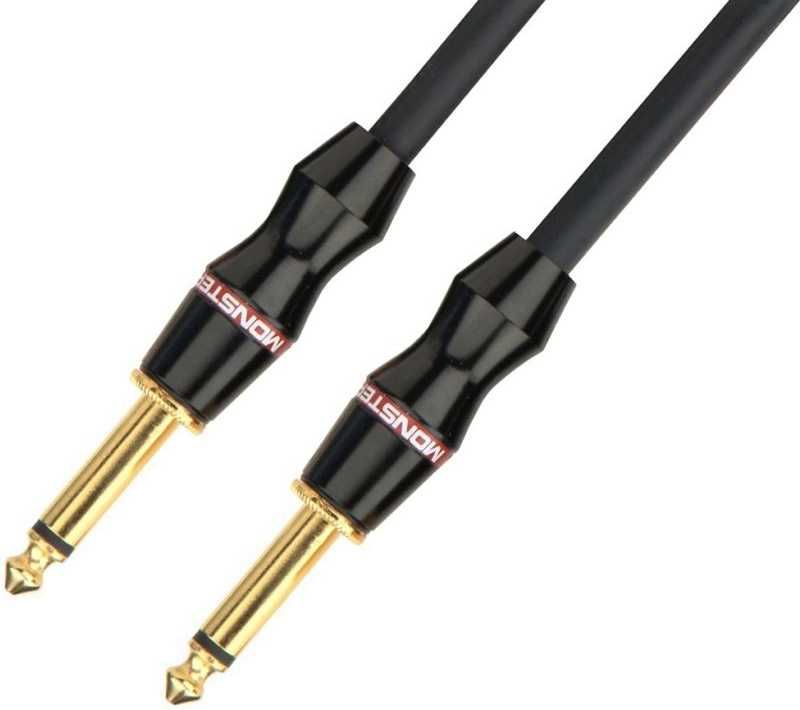MONSTER CABLE BASS-21ft USA! kabel instr. 6,40m. Złote wtyki.