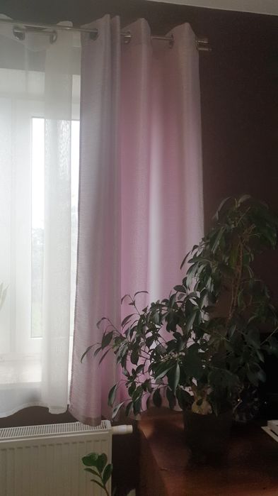 Zasłony na koła  bladoróżowe 140x40