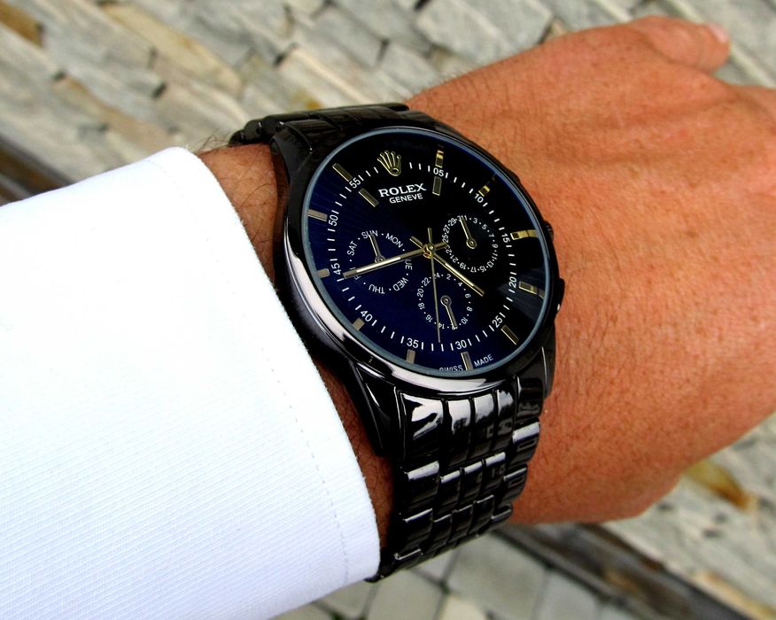 Супермодний кварцевий чоловічий наручний годинник ROLEX 2 кольори