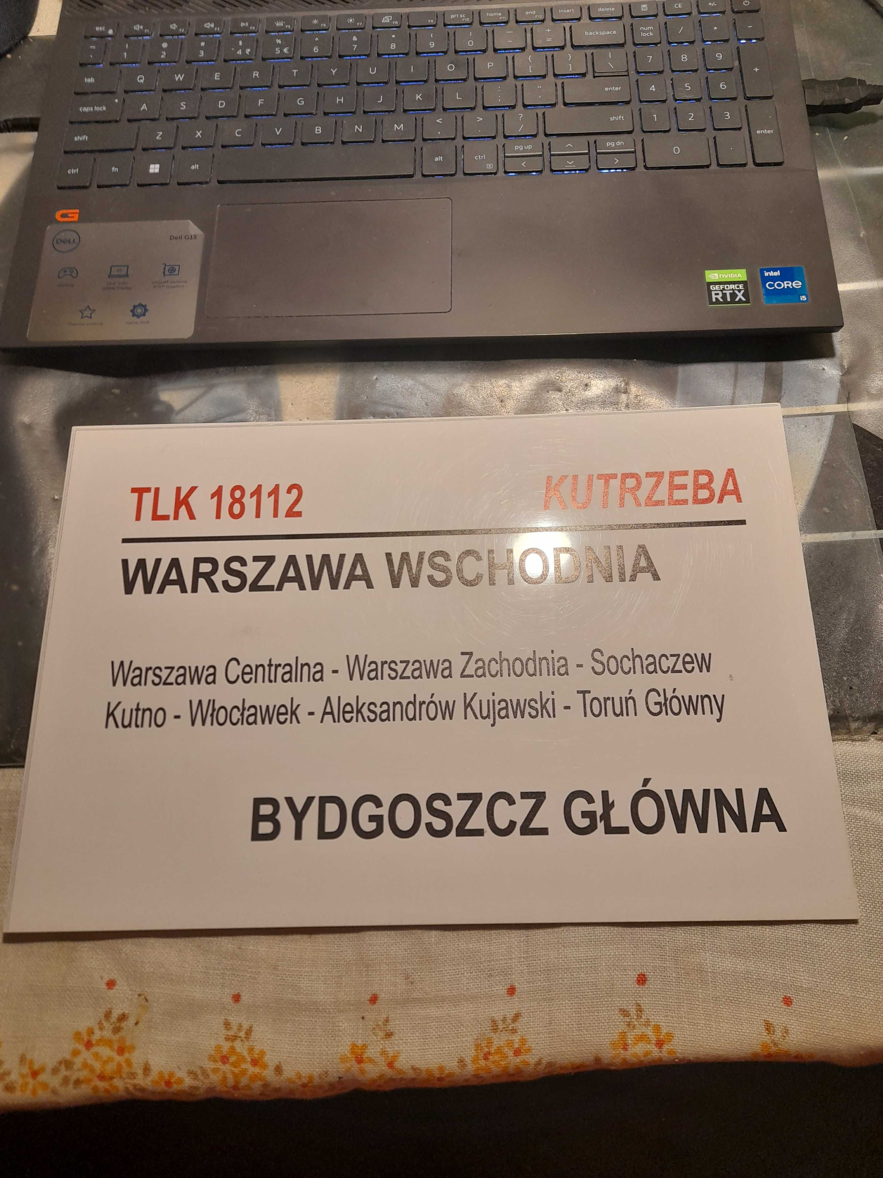 Stara tablica relacyjna pociągu TLK Kutrzeba