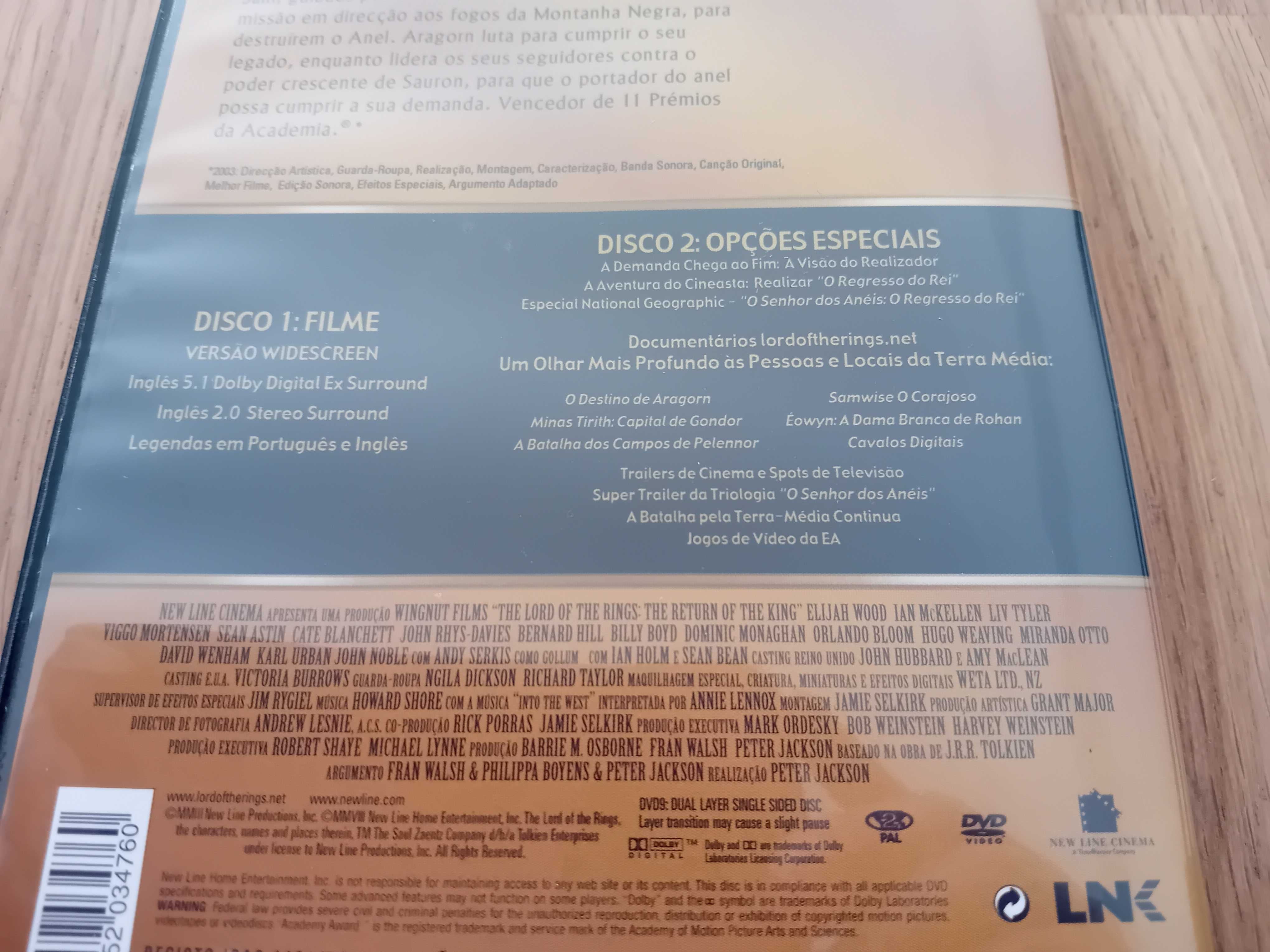Pack 3 DVDs – O Senhor dos Anéis (Trilogia Completa)