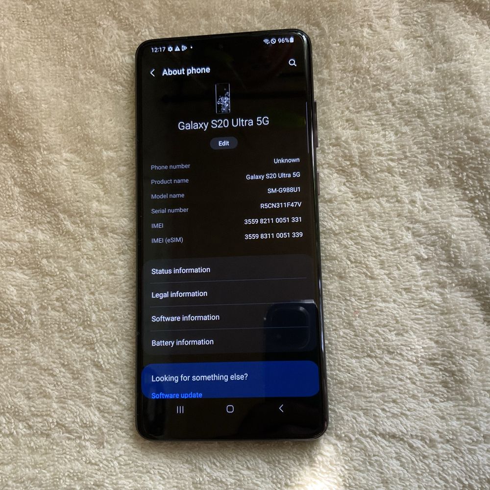 Флагман Samsung S20 Ultra. 12/128Gb. 2 sim-card. В идеале !