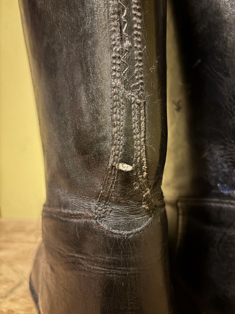 Buty oficerki jeździeckie powojenne z prawidłami rozmiar 38