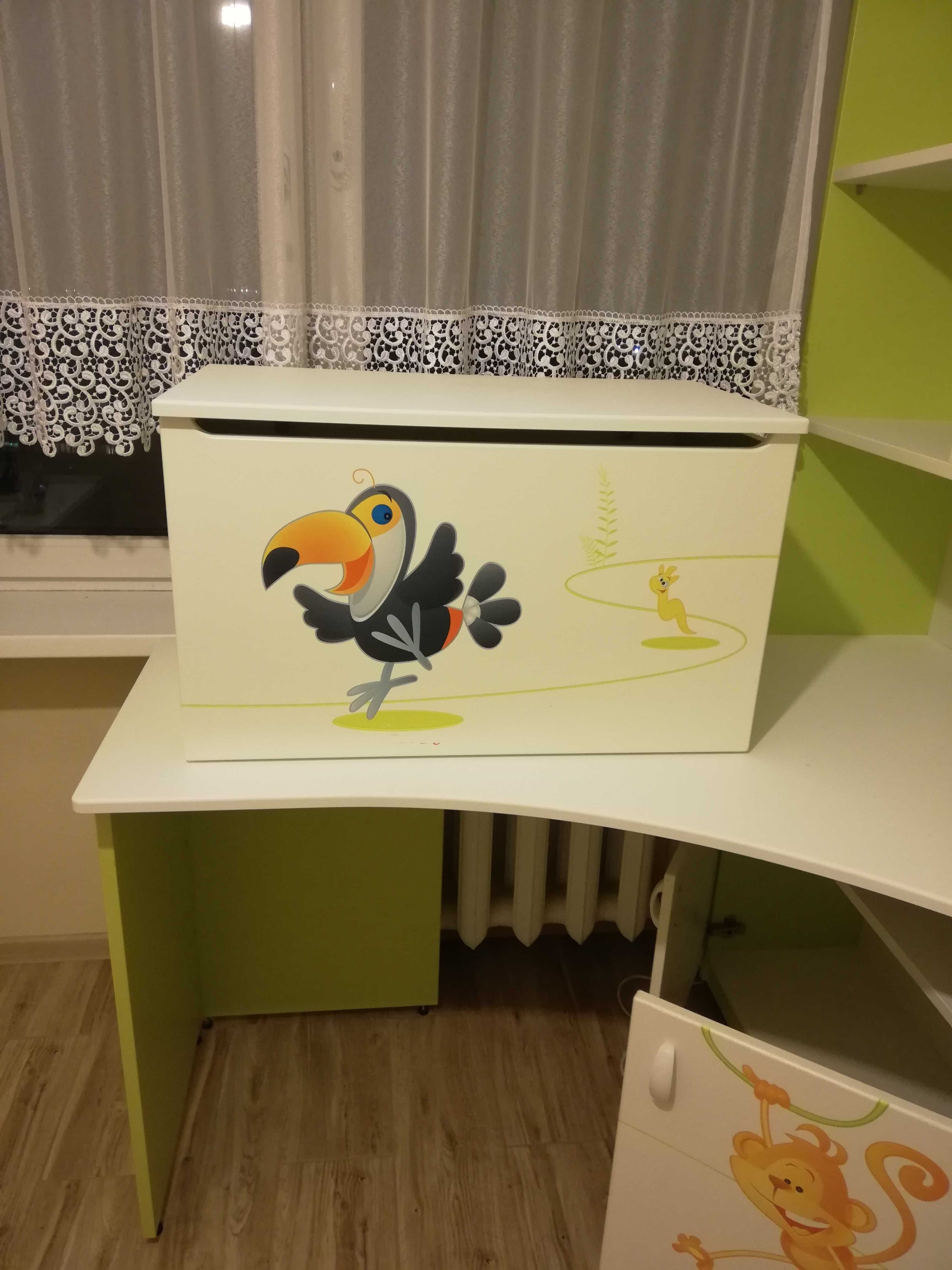 Zestaw mebli firmy MEBLIK szafa nadstawka regał biurko paluch skrzynia