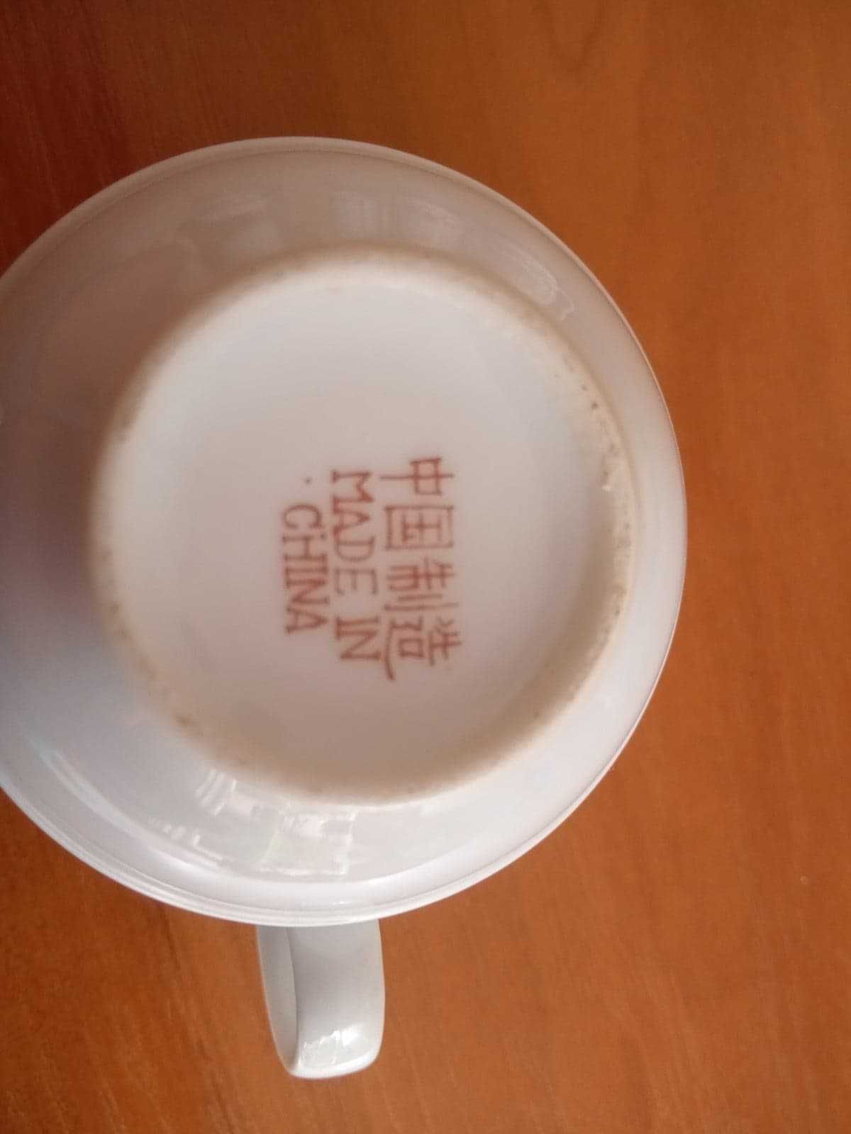 zestaw expresso chińska porcelana 5 filiżanek do kawy kultowy PRL