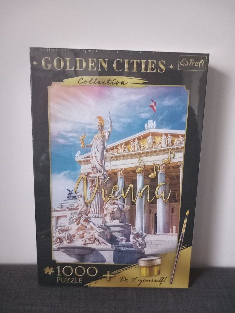 Trefl Golden Cities 1000 puzzle Wiedeń+farba 8+