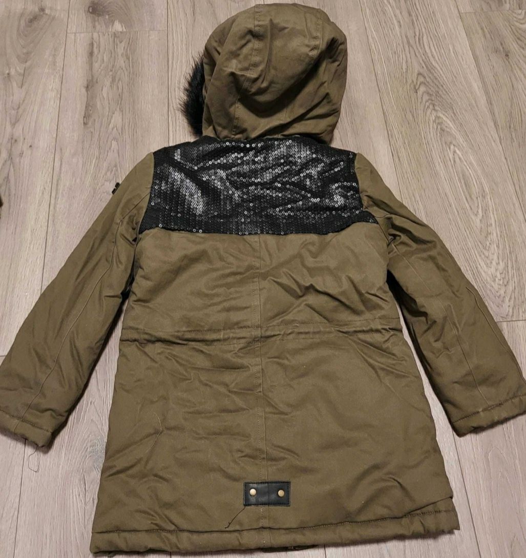 Kurtka zimowa Reserved khaki rozm. 158