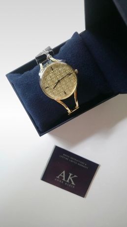 Designerski elegancki złoty damski zegarek Anne Klein z USA