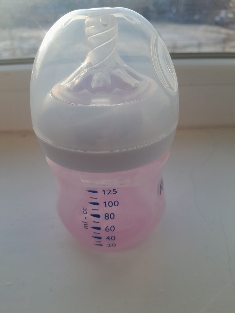 Бутылочка пляшка дитяча AVENT  125мл  ложка Chicco