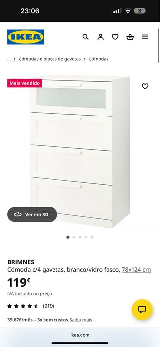 Cómoda branca do Ikea