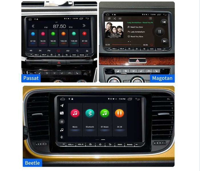 Штатные магнитолы на ANDROID  Volkswagen passat,golf,polo,tiguan,jeta