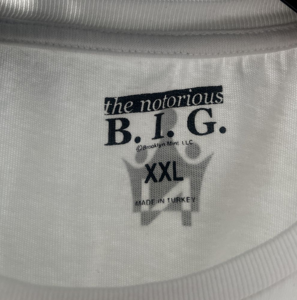The Notorious BIG Shirt White Rap Baby Tee hip-hop XXL футболка