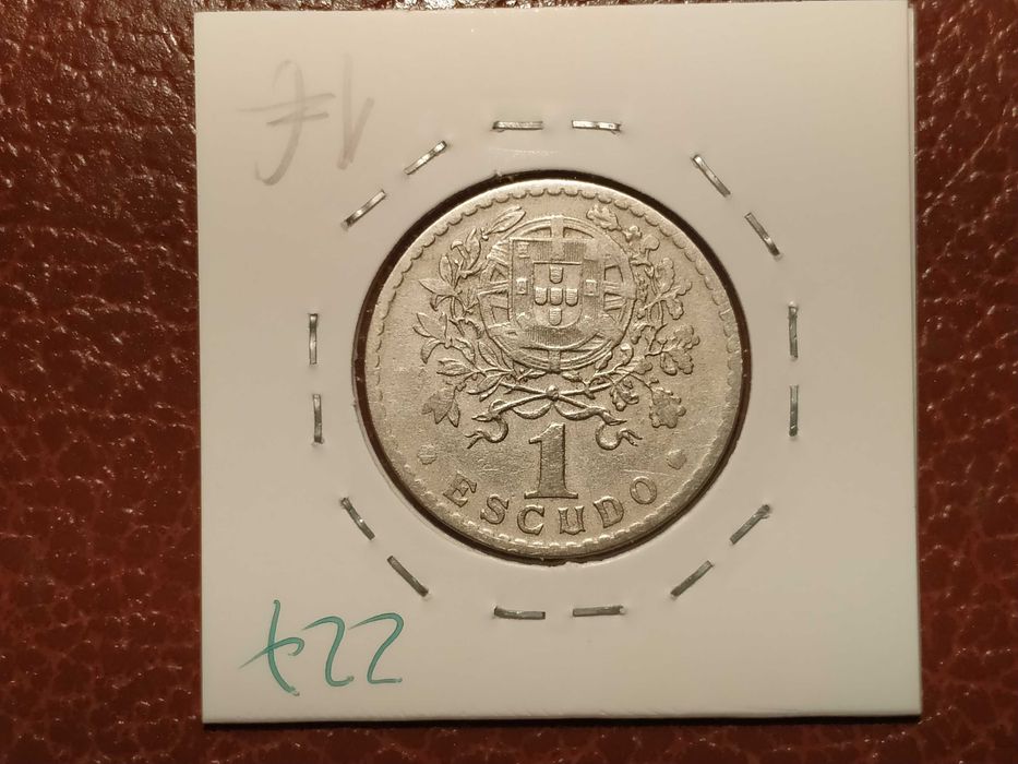 227 Portugal - moeda de 1 escudo de 1928 alpaca