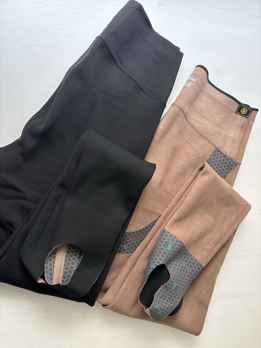 Теплі жіночі лосини на хутрі з штрипками, утяжка, пуш-ап.