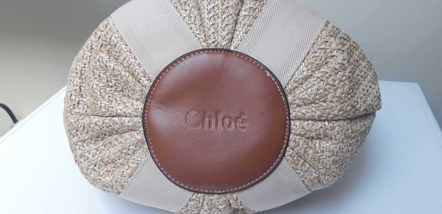 Torebka_Kosz beżowa_napis_Chloe