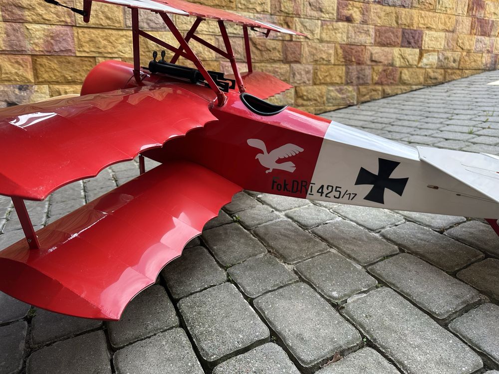 Unikat!!! trojplatowiec rc Fokker Dr 1 Richthoffen model samolot IWW