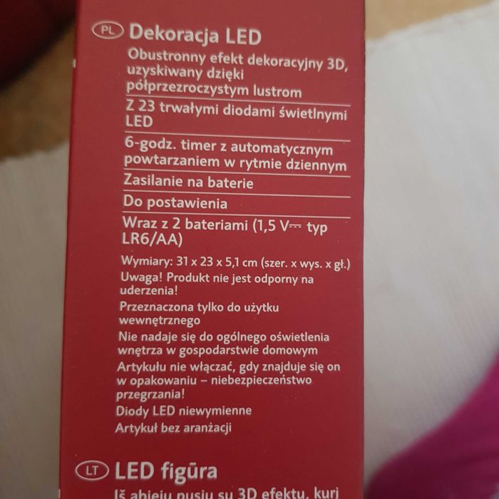Jelonek 23 led, dekoracja efekt 3D.