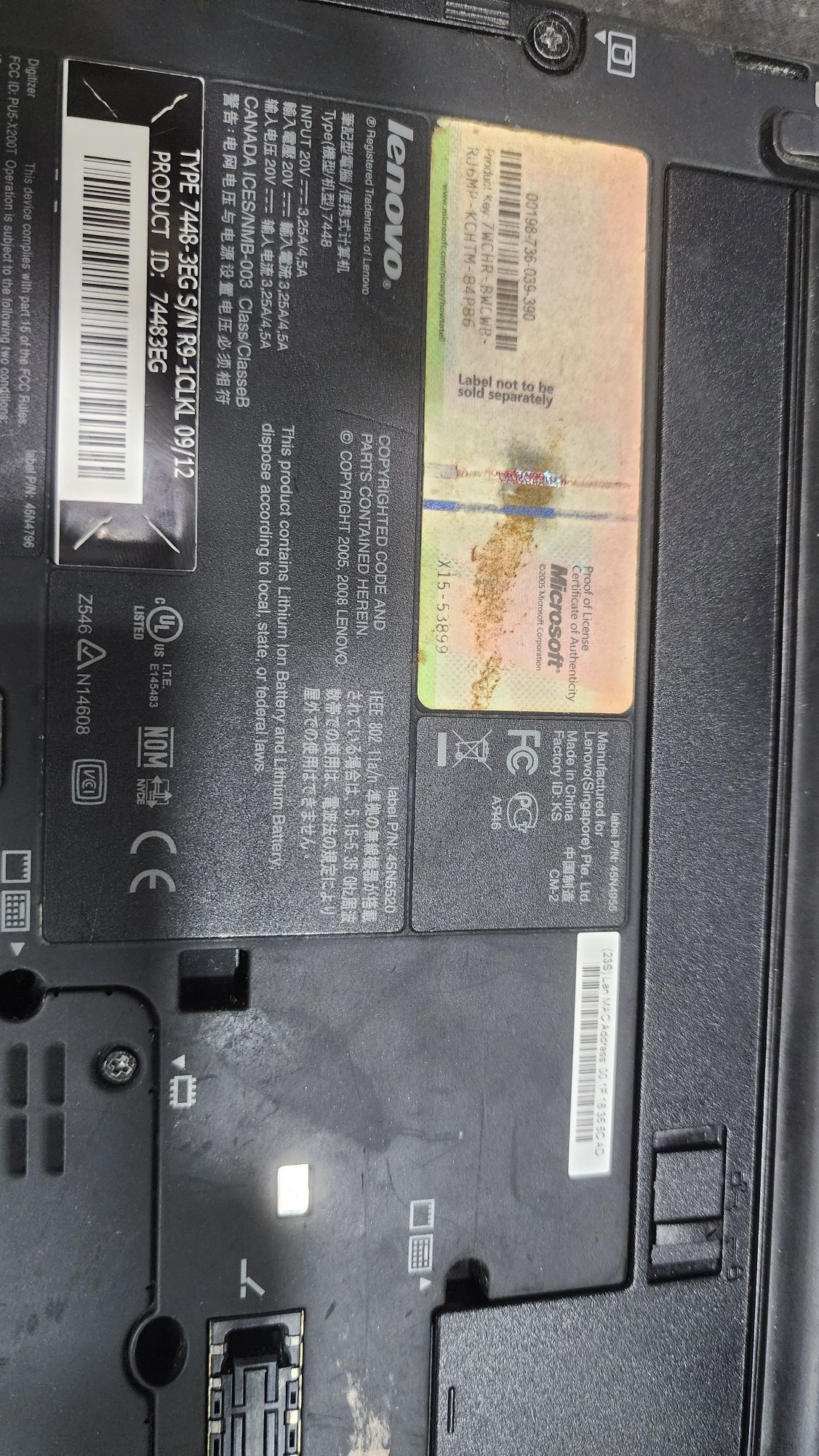 Ноутбук Lenovo X200 Tablet запчасти разбор