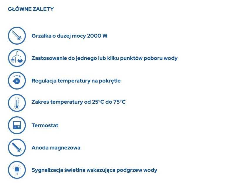 Bojler elektryczny podgrzewacz wody emaliowany Weber WE 80 L