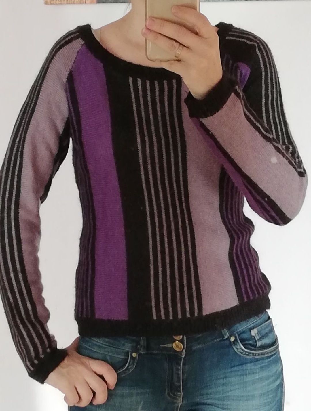 Sweter w paski h&m, nowy