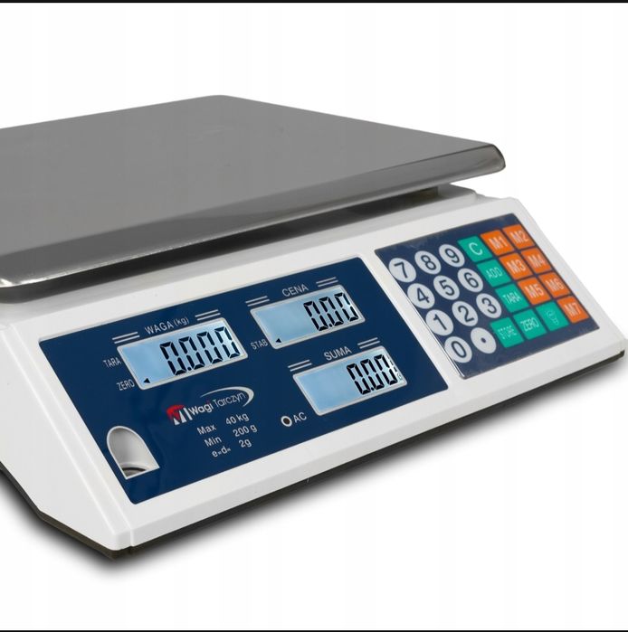 Waga sklepowa 40kg/2g elektroniczna gastronomiczna akumulat. Ostrowiec