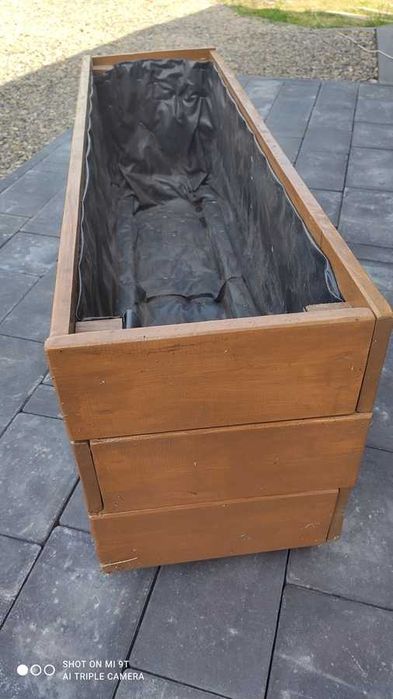 Donica ogrodowa drewniana, dąb winchester